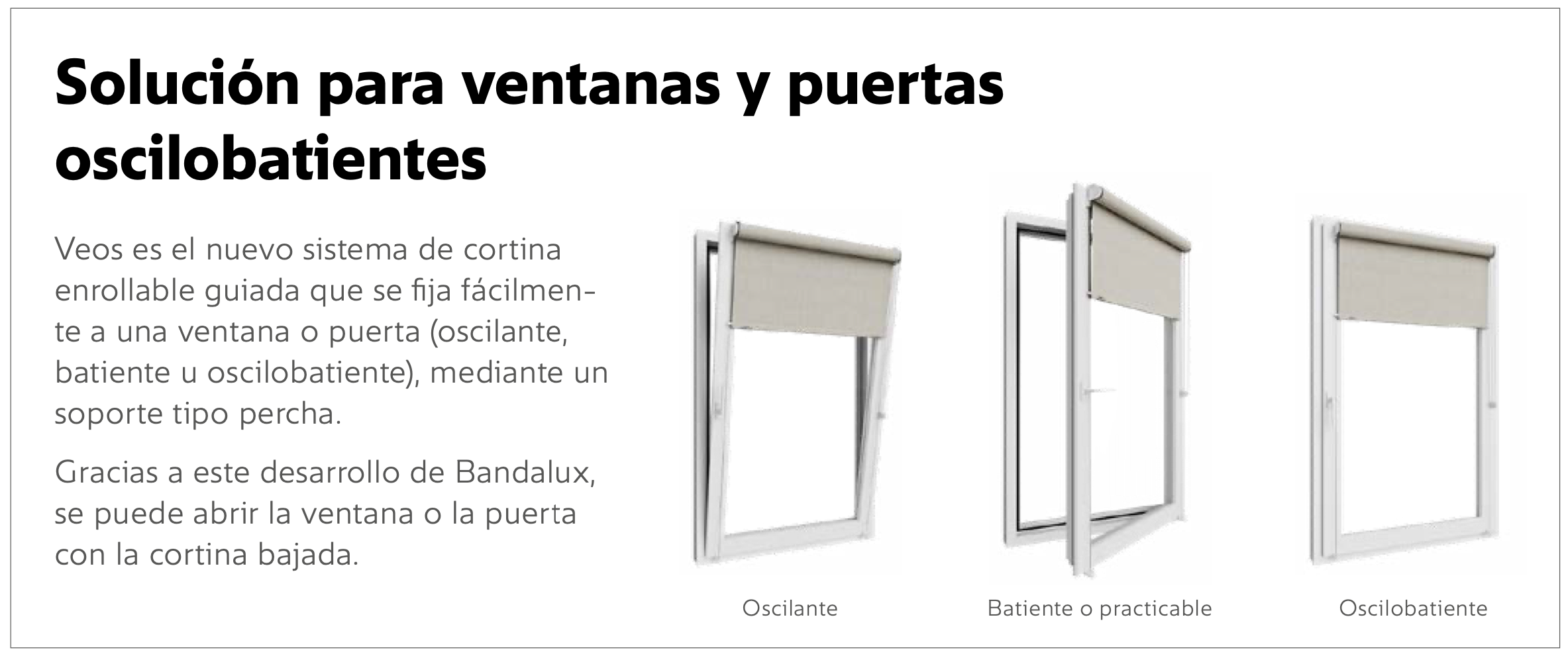 Sistema Veos, solución para ventanas y puertas oscilobatientes