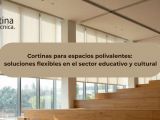 Optimiza el uso de aulas y auditorios con cortinas técnicas de gran formato. Regulación lumínica, aislamiento térmico y máxima flexibilidad espacial