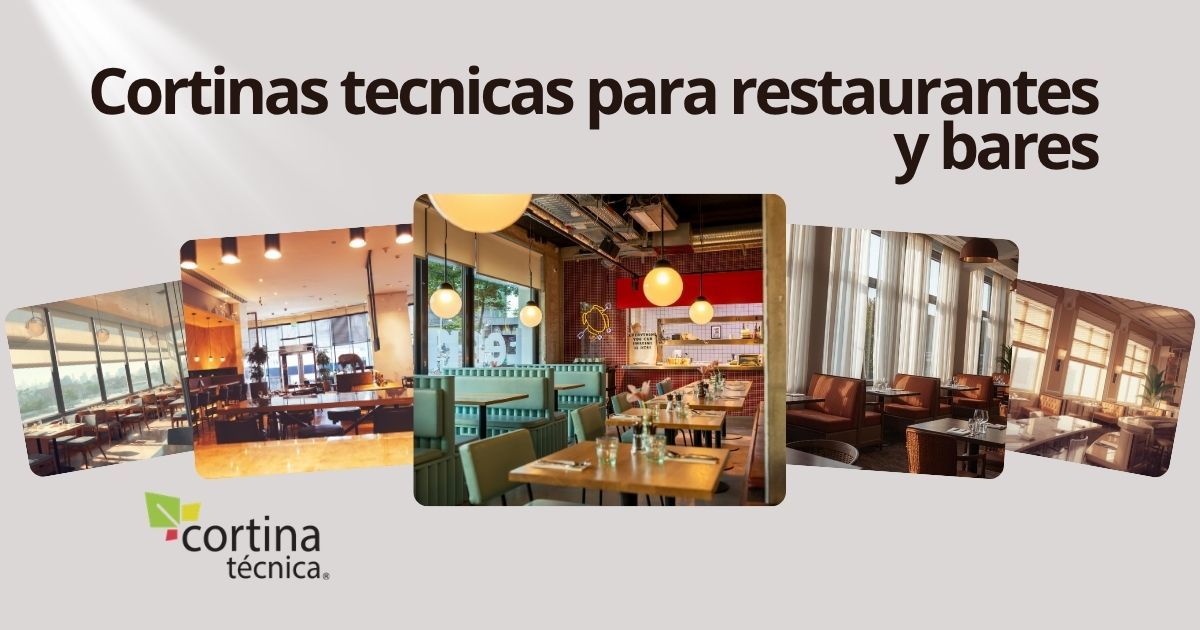 Optimiza tu restaurante con cortinas técnicas. Mejora la eficiencia térmica, el confort acústico y cumple la normativa Clase 1 con diseños contract a medida.