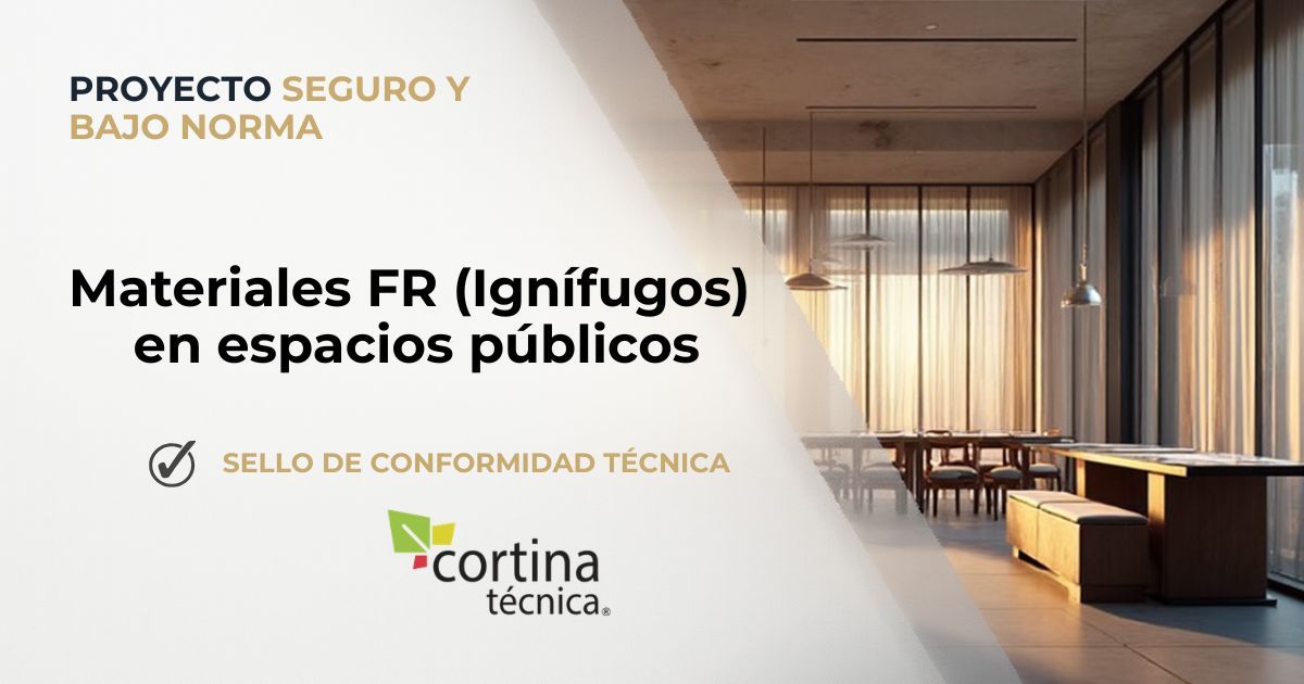 Normativa de cortinas FR en espacios públicos Cumple el CTE DB-SI con nuestra guía sobre normativa cortinas FR para espacios públicos. Analizamos la Clase 1, M1 y textiles ignífugos inherentes.